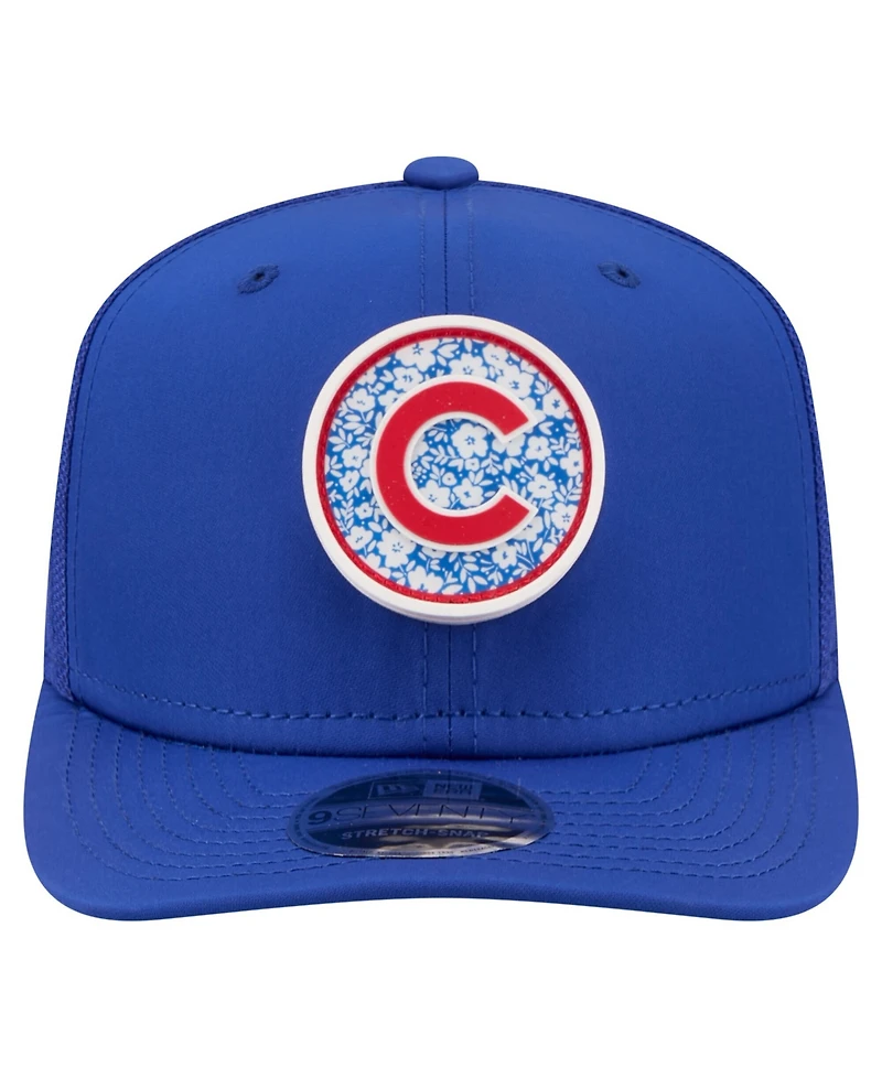 New Era Men's Royal Chicago Cubs Floral Patch 9SEVENTY Adjustable Hat
