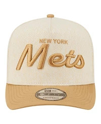 New Era Men's Cream New York Mets Herringbone 9FIFTY A-Frame Snapback Hat