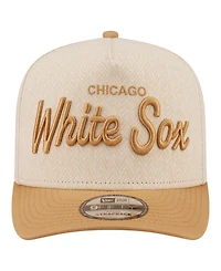 New Era Men's Cream Chicago White Sox Herringbone 9FIFTY A-Frame Snapback Hat