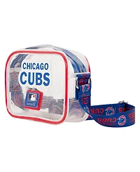 Loungefly Chicago Cubs Clear All Over Logo Crossbody Bag
