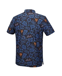 Reyn Spooner Men's Black New York Mets Cooperstown Pua Performance Polo Shirt