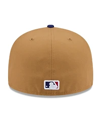New Era Men's Tan Los Angeles Dodgers Fruit Sticker 59FIFTY Fitted Hat