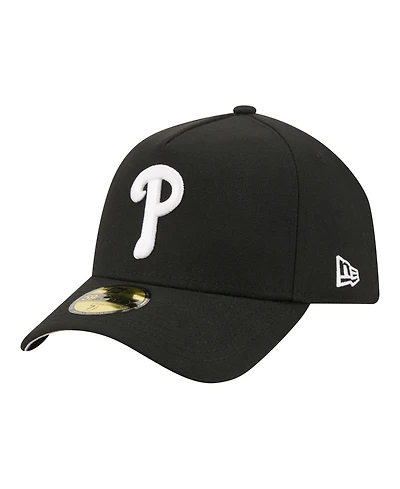 New Era Men's Black Philadelphia Phillies A-Frame 59FORTY Fitted Hat