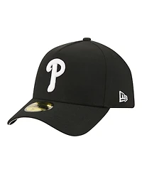 New Era Men's Black Philadelphia Phillies A-Frame 59FORTY Fitted Hat