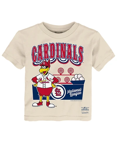 Mitchell & Ness Toddler Cream St. Louis Cardinals Step Back Up T-Shirt