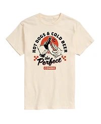 Airwaves Men's Instant Message Hot Dogs And Cold Beer Graphic T-Shirt