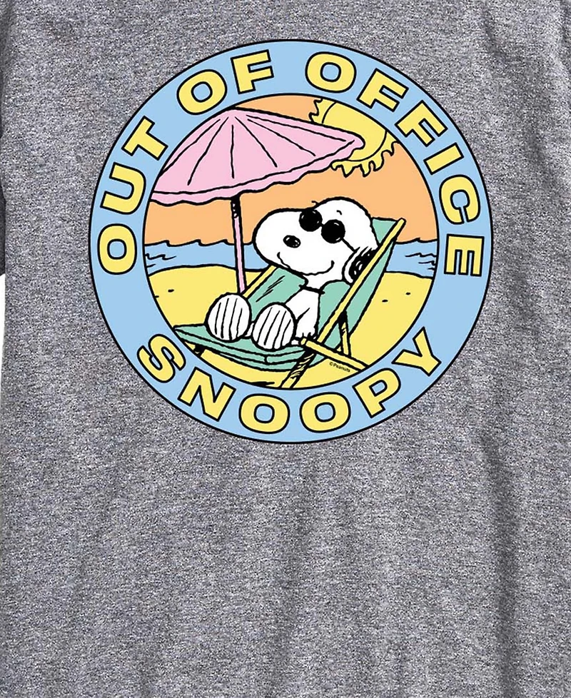 Airwaves Men's Peanuts Out Of Office Snoopy Graphic T-Shirt