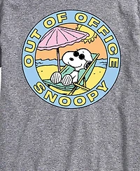 Airwaves Men's Peanuts Out Of Office Snoopy Graphic T-Shirt