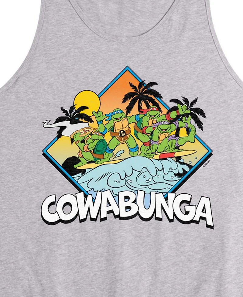 Airwaves Men's Teenage Mutant Ninja Turtles Cowabunga Surf Graphic Tank Top