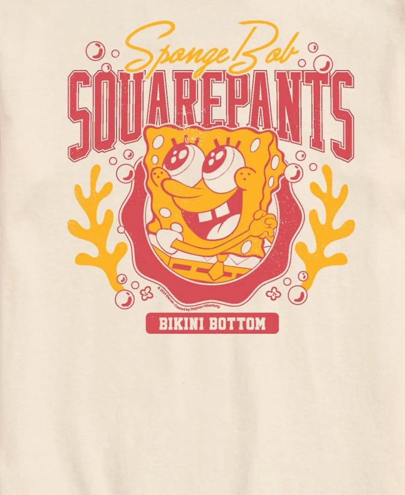 Airwaves Men's Spongebob Squarepants Collegiate Graphic T-Shirt