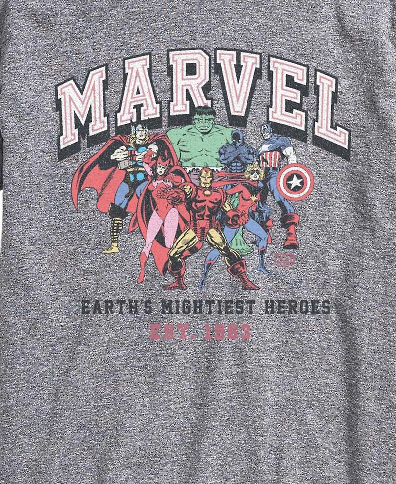 Airwaves Men's Marvel Collegiate Faded Graphic T-Shirt