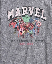 Airwaves Men's Marvel Collegiate Faded Graphic T-Shirt