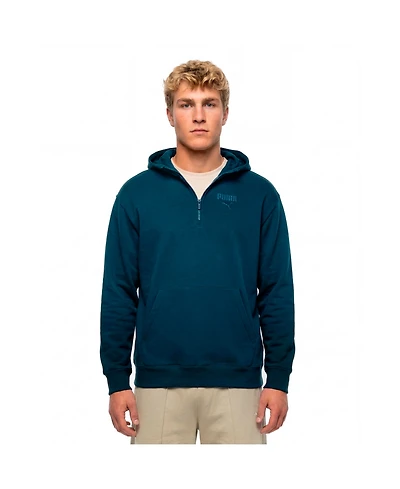 Puma Men's Flocked Logo Half-Zip Hoodie