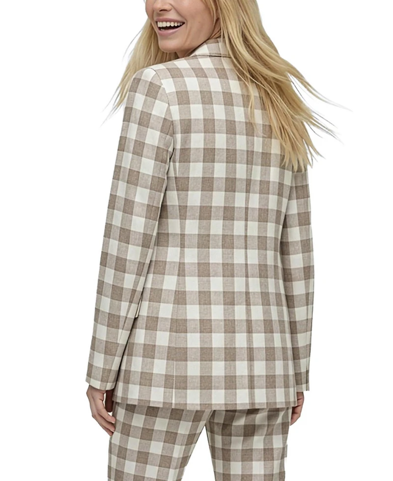 Lily and Lionel London Women's Oatley Check Print Blazer Jacket