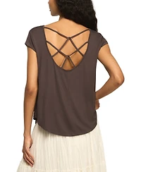Lucky Brand Women's Sandwash Strappy Back Short-Sleeve T-Shirt
