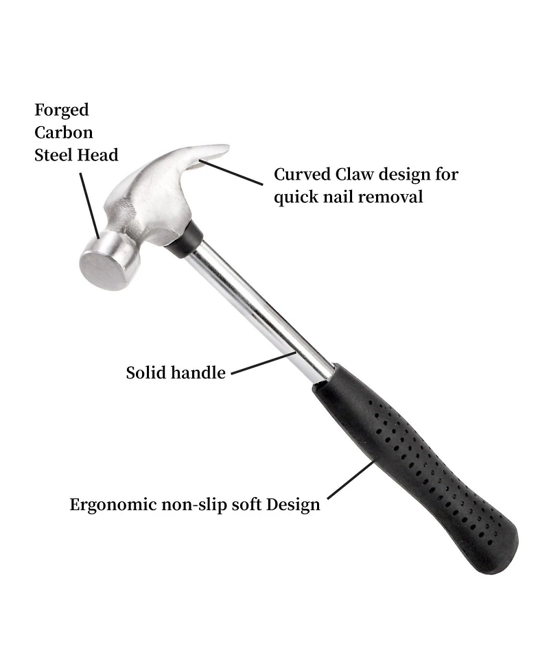 Xdovet Small Claw Hammer Mini Rubber Handle Steel Head Diy