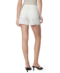 Vervet Women's High Rise Utility Pocket Waist Tie Midi Denim Shorts