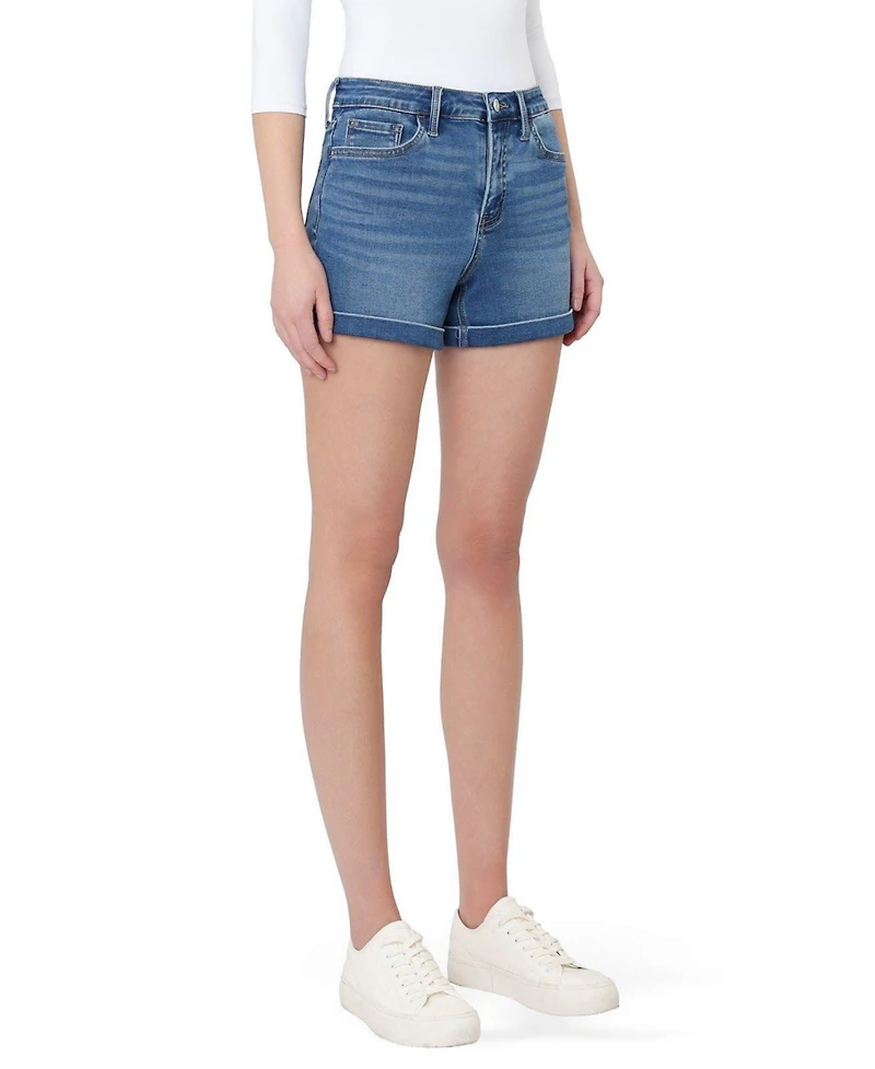 Vervet Women's High Rise Super Soft Cuffed Denim Shorts
