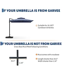 gaomon 4 Piece Hdpe Cantilever Umbrella Stand, Patio Umbrella Base 330 lb Capacity