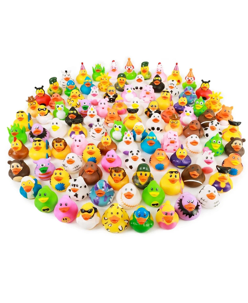 Gnuadz Character Ducks 100-Piece Bath Toy Party Favors, Ages 3+