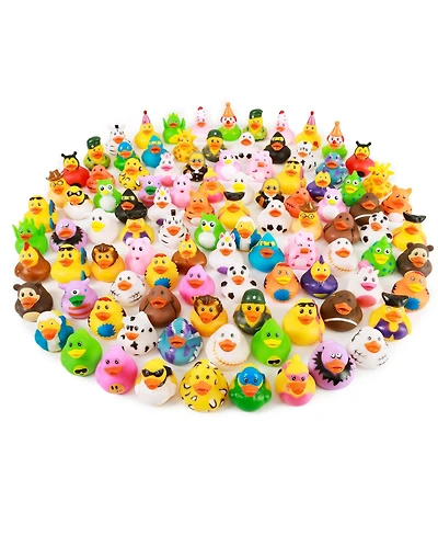 Gnuadz Character Ducks 100-Piece Bath Toy Party Favors, Ages 3+