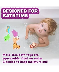 Gnuadz 6 Pack Rainforest Mold Free Bath Toys