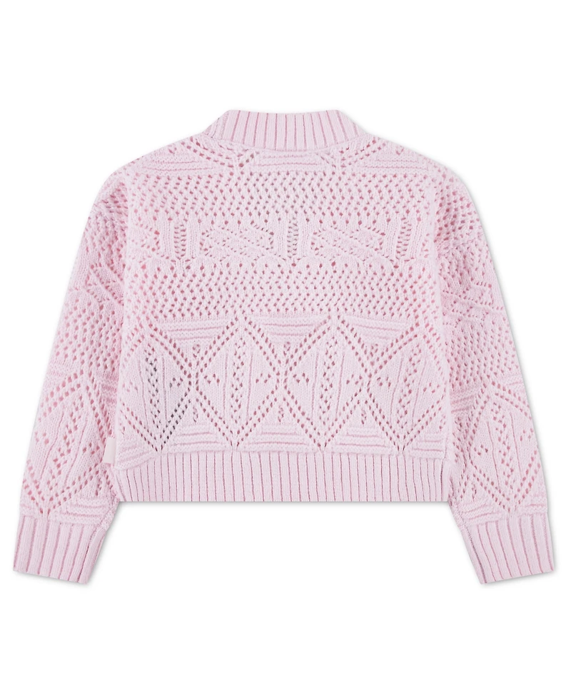 abercrombie kids Toddler Girls' 2T-5T Pointelle Cardigan Sweater