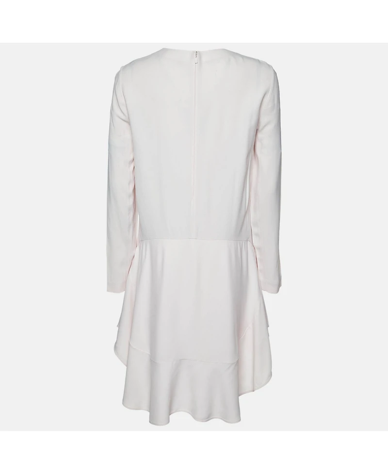 Pre-Owned Chloe Women's Pink Mist Crepe Mini Full Sleeves Dress
