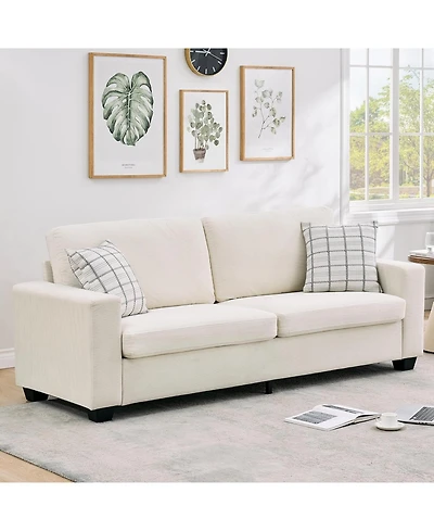 gaomon 83" Modern Sofa Couches for Living Room, Corduroy 3 Seater Deep Seat Couch, Upholstered Sofa for Bedroom Apartment