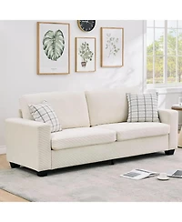 gaomon 83" Modern Sofa Couches for Living Room, Corduroy 3 Seater Deep Seat Couch, Upholstered Sofa for Bedroom Apartment