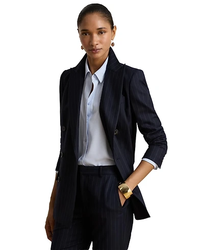 Lauren Ralph Women's Pinstripe Double-Breasted Twill Blazer
