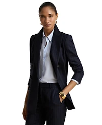 Lauren Ralph Women's Pinstripe Double-Breasted Twill Blazer