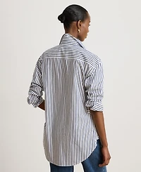 Lauren Ralph Women's Striped Collared Shirt