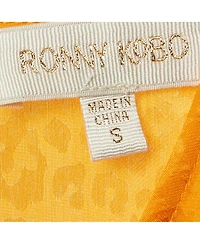 Pre-Owned Ronny Kobo Women's Marigold Satin Jacquard Asymmetrical Midi Dress