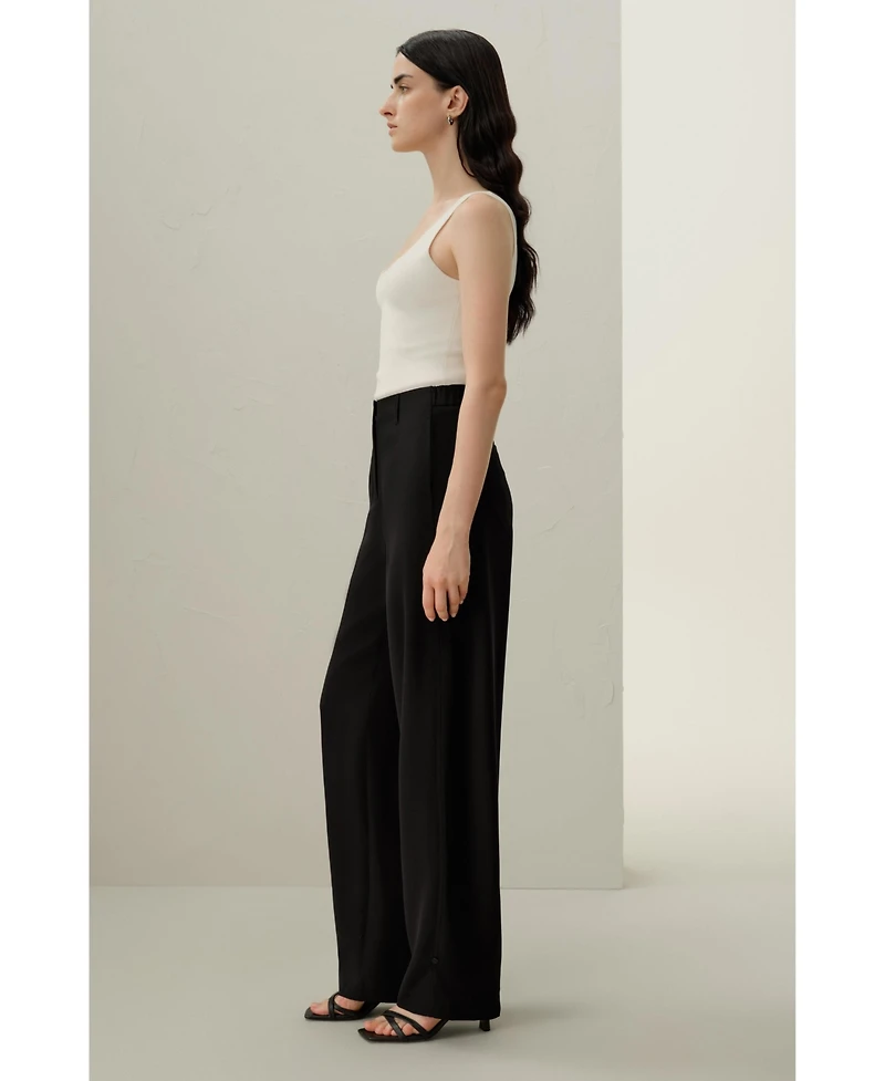 Lilysilk Women's Curved Seam Silk Crepe Pants