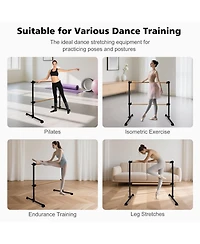 Zeny Solid Wood Ballet Barre With Adjustable Range For Dance Practice