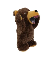 Mighty Angry Animals Bear, Durable Plush Squeaky Dog Toy