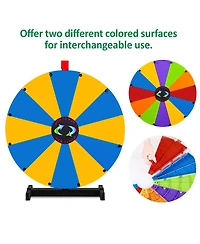 WinSpin 24" Pop Up Display Tabletop Prize Wheel and Trade Show Display Spinning Wheel 12 Slots for Outdoor Booths Exhibition Events