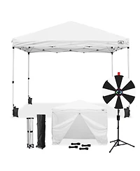 WinSpin Modular Prize Wheel and 10x10ft Pop Up Canopy 4 Sidewalls 12 Backup Panels