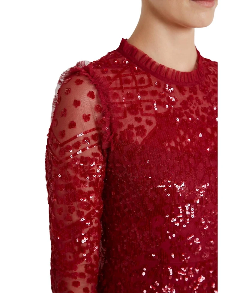 Needle & Thread Women's Aurora Long Sleeve Ballerina Midi Dress
