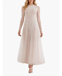 Needle & Thread Women's Sequin Cascade Round Neck Gown