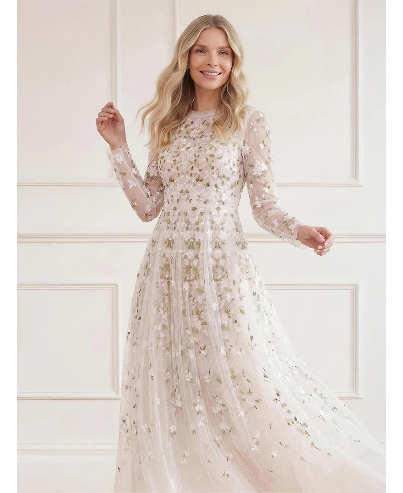 Needle & Thread Women's Camellia Ditsy Ankle Gown
