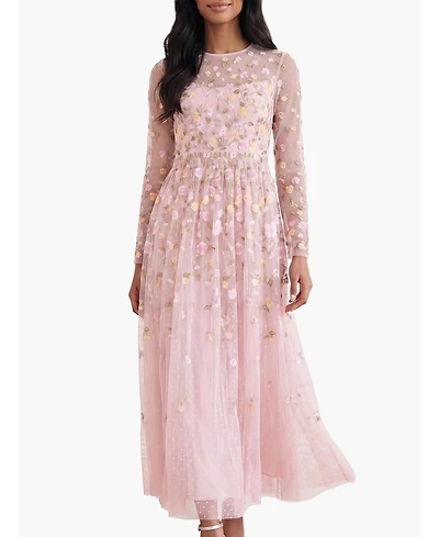 Needle & Thread Women's Trailing Roses Long Sleeve Maxi Gown
