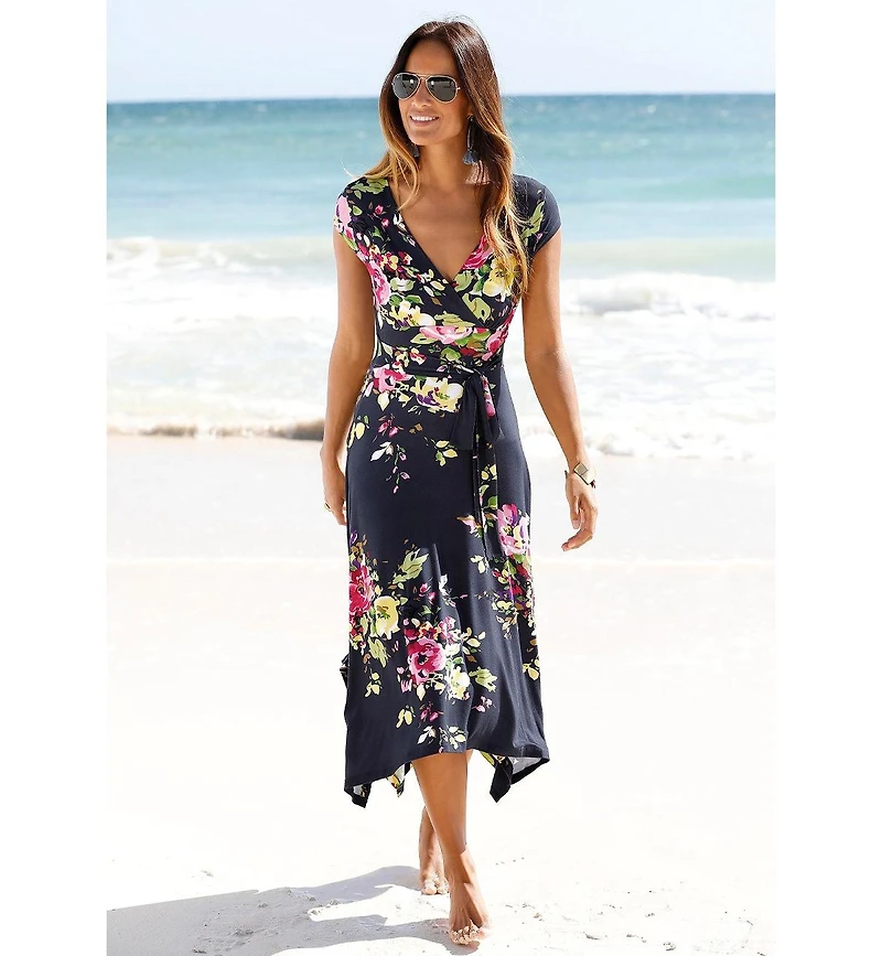 Lascana Women's Handkerchief Hem Dress