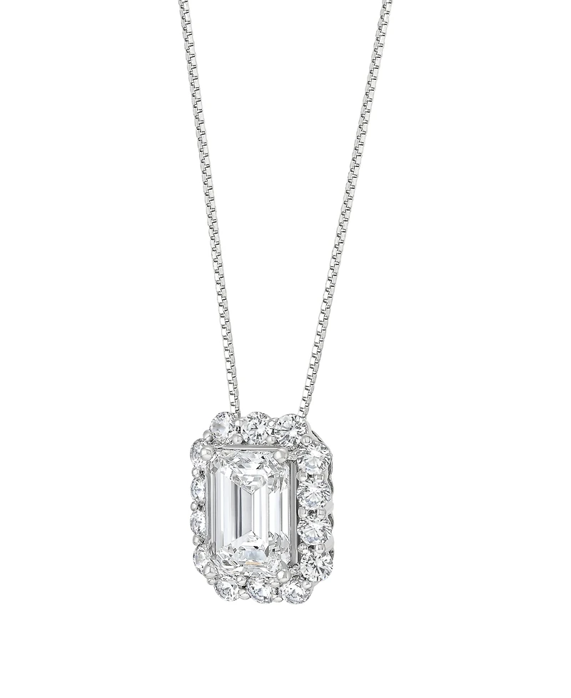 Macy's Igi Certified Lab-Grown Diamond Pendant Necklace (2 ct. t.w.) in 14k White Gold