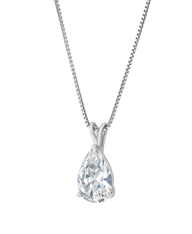 Macy's Igi Certified Lab-Grown Diamond Solitaire Pendant Necklace (1 ct. t.w.) in 14k White Gold