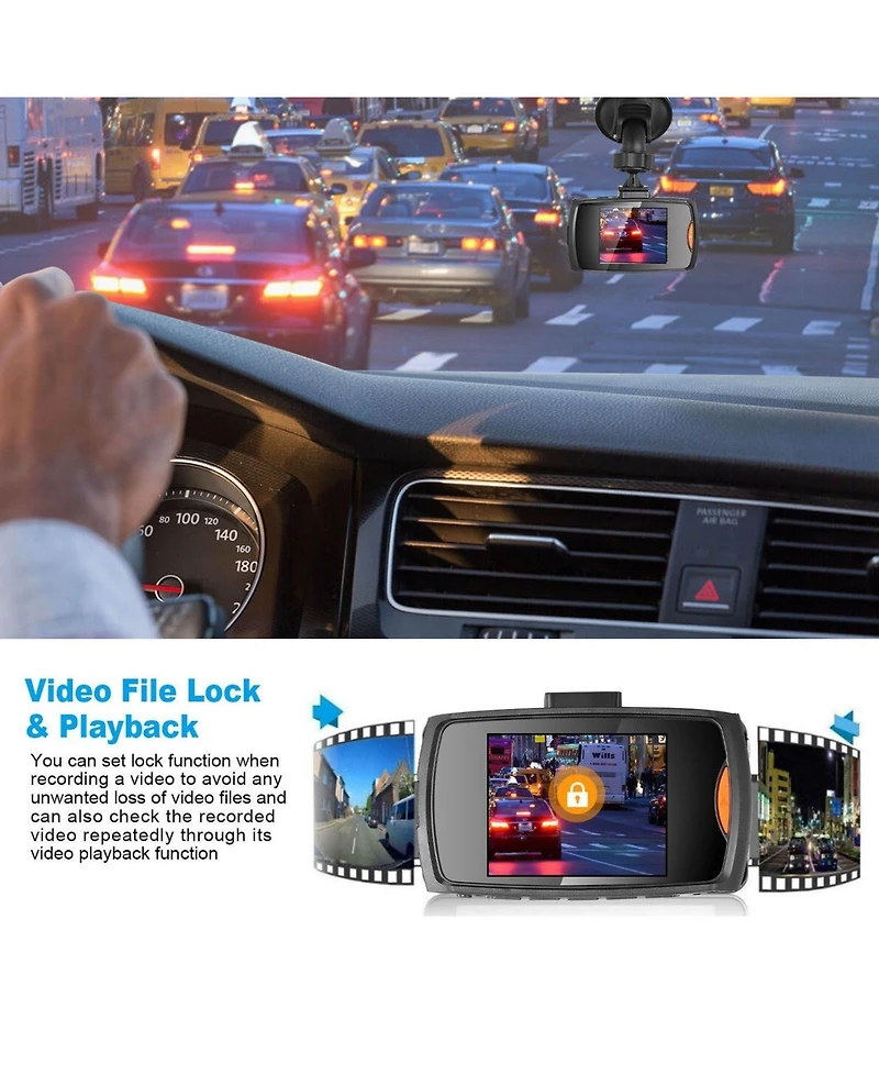 Neewer 1080P Car Dvr Camera Dash Cam Camcorder 90 Degree Angle Loop Recording Night Vison