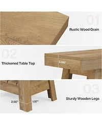 Tribesigns 2-Tier Wooden End Table Set of 2, Farmhouse Style, Rustic Grey, Small Sofa Side Table with Storage, Slim Nightstand