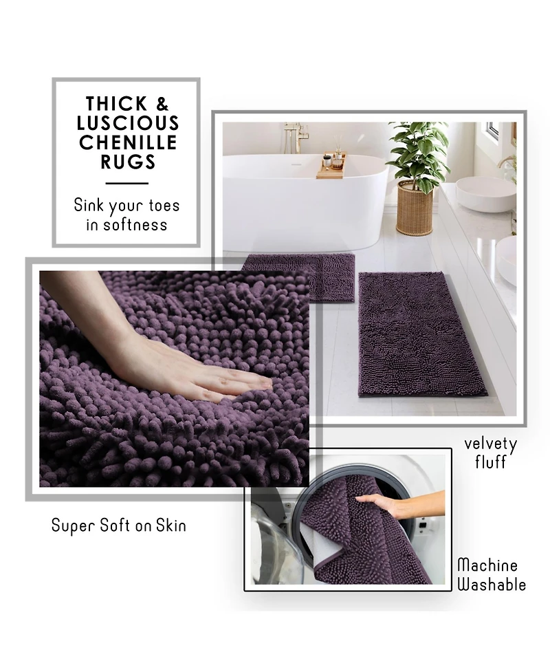 8 Piece Complete Bathroom Decor and Accessory Set with Bath Rugs