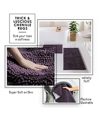 8 Piece Complete Bathroom Decor and Accessory Set with Bath Rugs